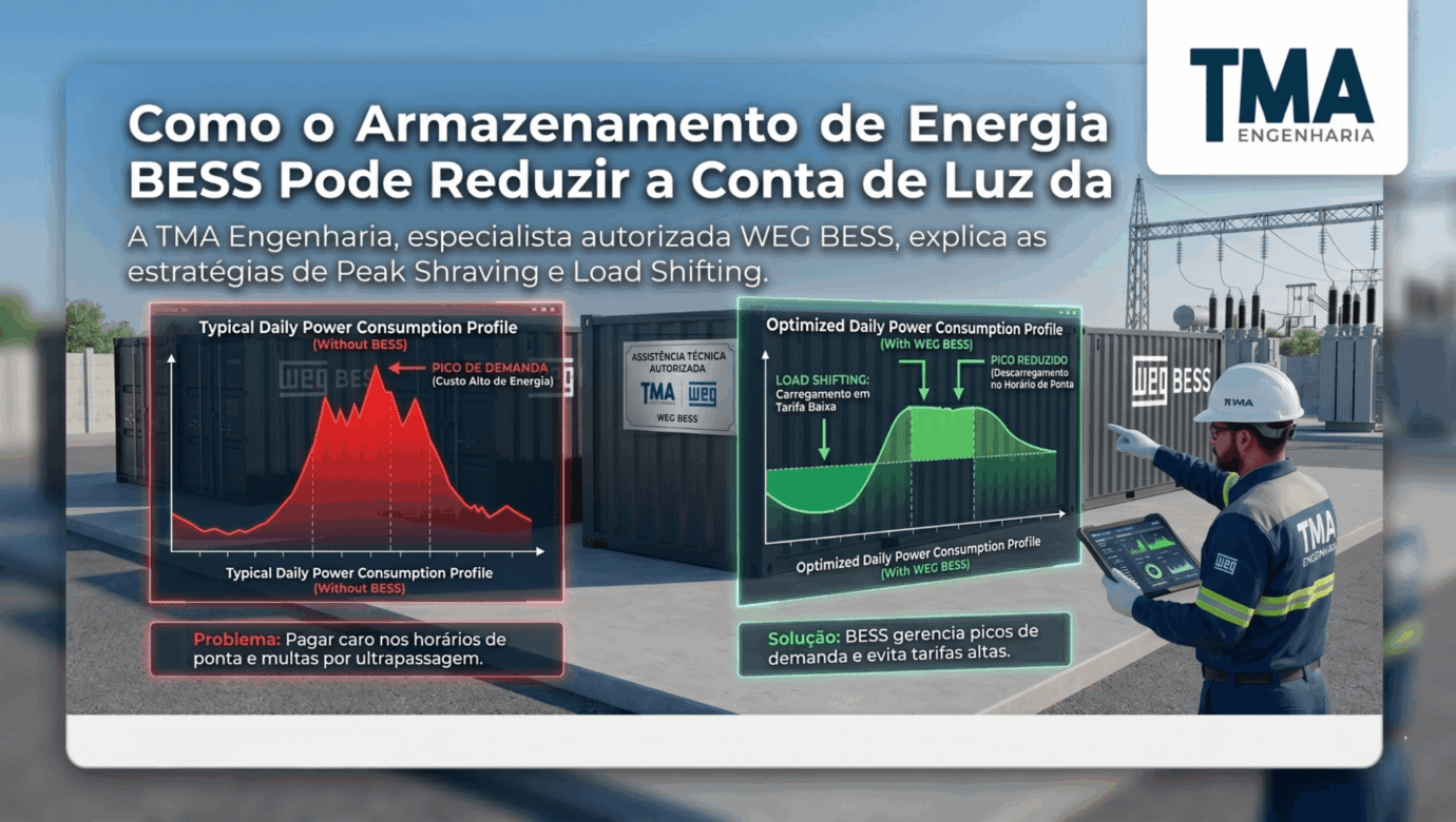 Como o BESS Pode Reduzir a Conta de Luz da Sua Empresa