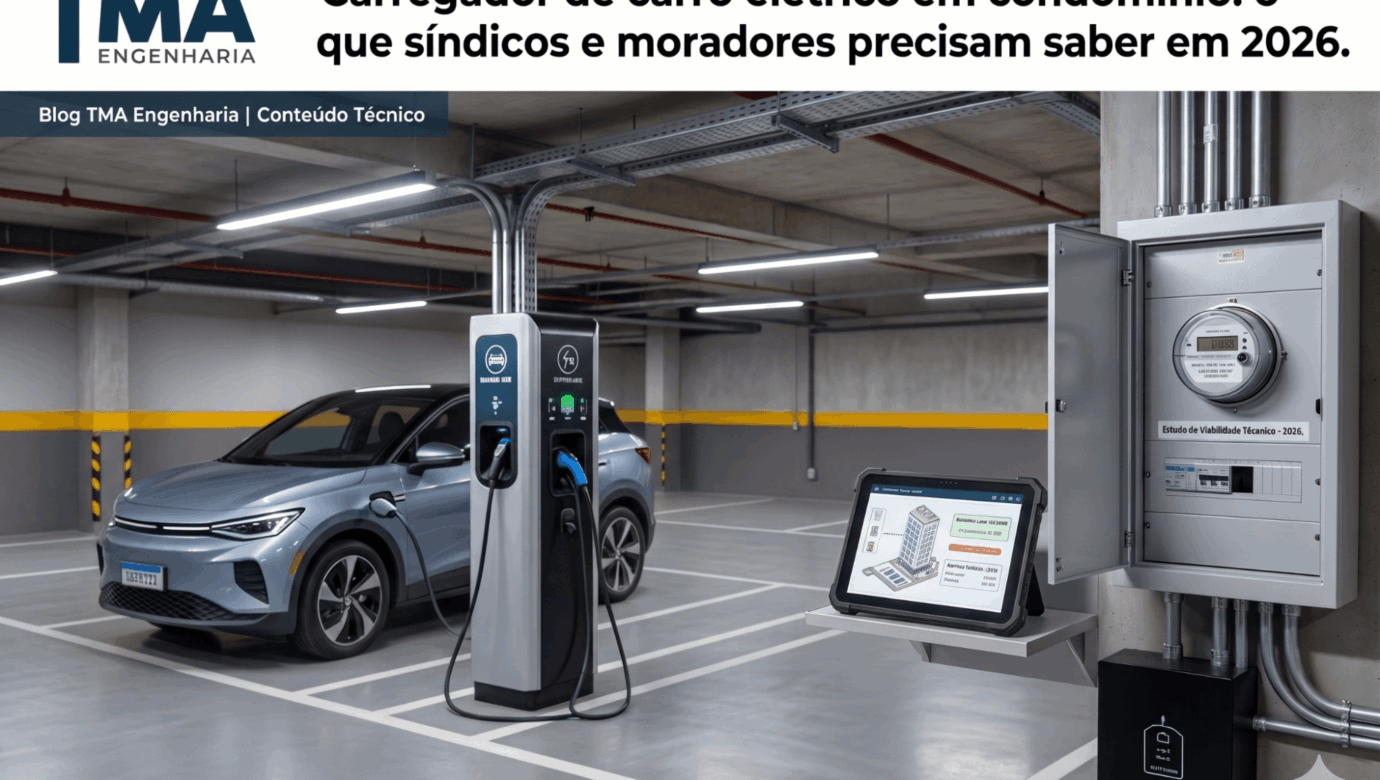 Carregador de carro elétrico em condomínio