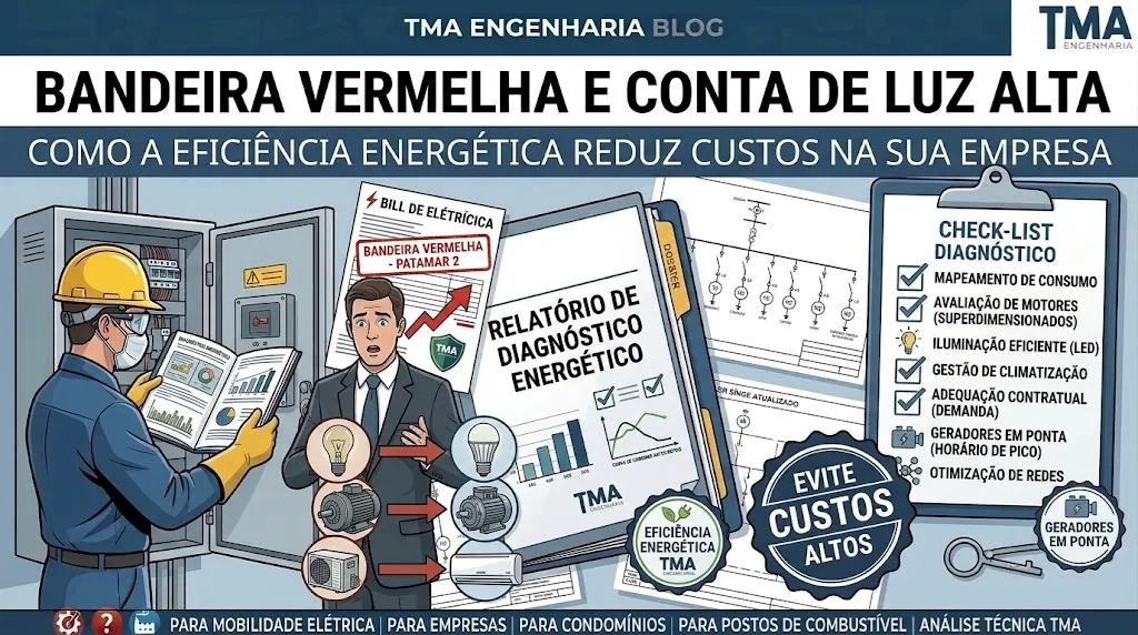Gestão e eficiência energética corporativa com gerador no horário de ponta para mitigação dos custos da bandeira vermelha